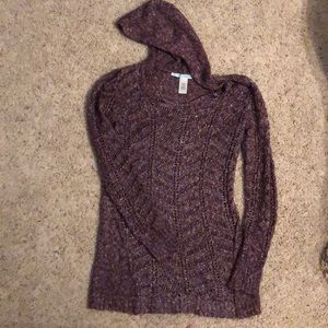 Purple hooded sweater